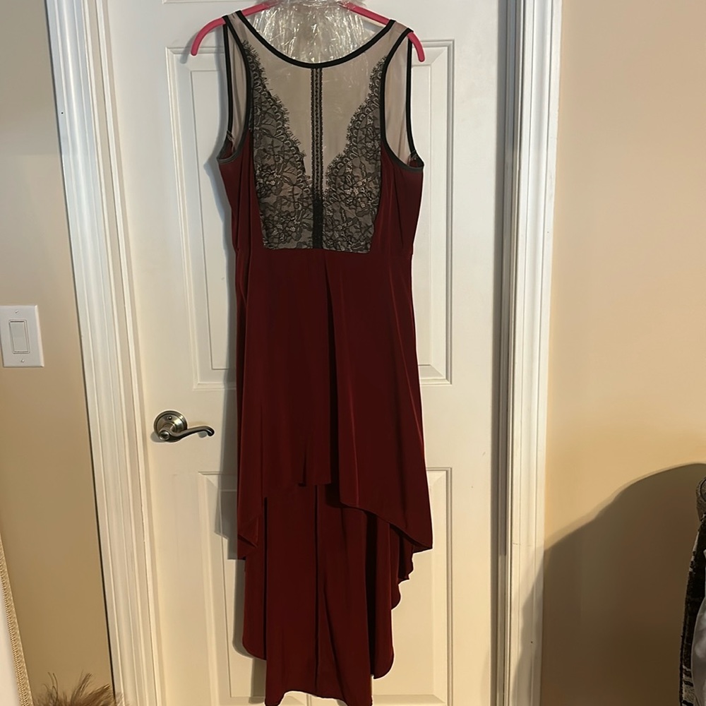 High-low backless sheer dress - size 8